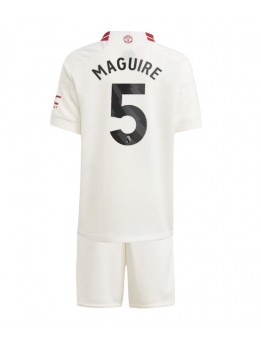 Manchester United Harry Maguire #5 Dječji Rezervni Dres kompleti 2023-24 Kratak Rukavima (+ kratke hlače)